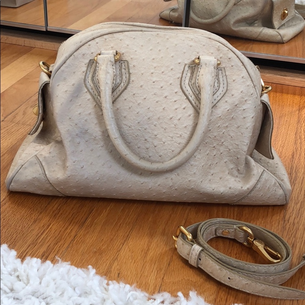 Marc by Marc Jacobs ostrich embossed bowling bag